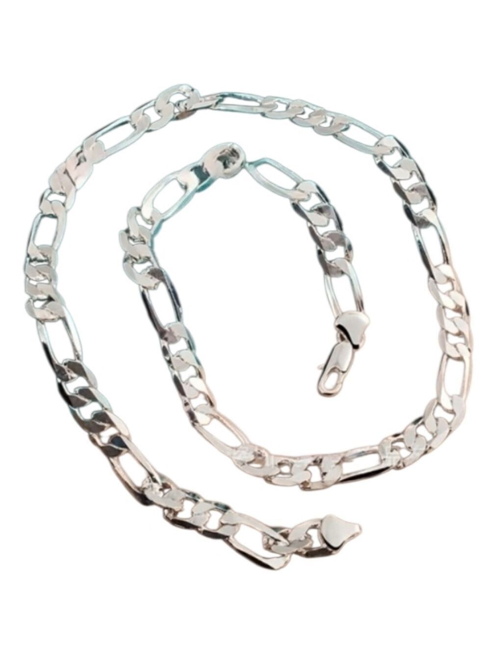 Silvertone Figaro Chain Necklace